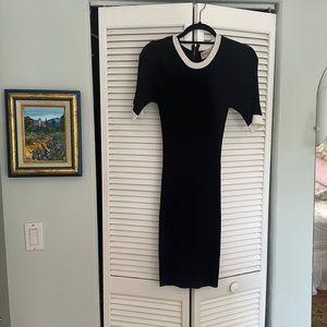 Anthropologie black and white vintage sweater dress